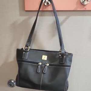 Black Leather Tote Bag